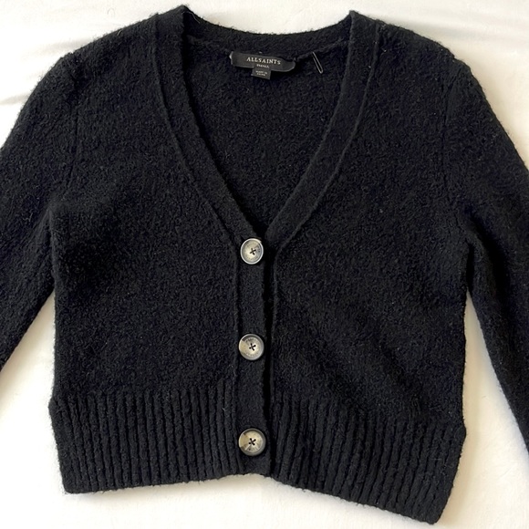 ALL SAINTS Cardigan in Black - Picture 2 of 5